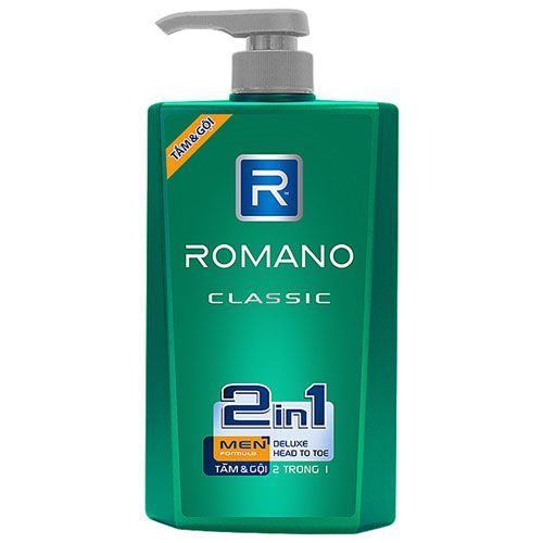 Top 10 loại dầu gội dành cho nam 3 - Tắm gội toàn thân Romano Classic 2 Trong 1