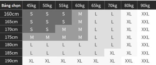 Top 10 áo thun thể thao nam tốt nhất nên dùng trong năm - Vansydical sizes