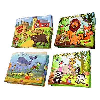 Top 10 Đồ Chơi Giáo Dục trẻ em 7 - Bộ 4 sách vải Pipovietnam