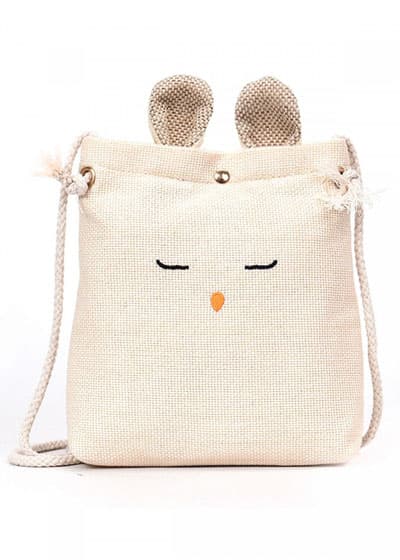 Túi cói đeo chéo mini tai thỏ BoTuSi
