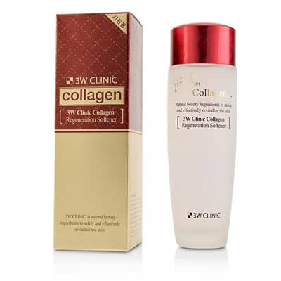 Combo dưỡng trắng da chống lão hoá 3W Clinic (Collgen Regeneration Softener 150ml + Collagen Regeneration Cream 60ml)