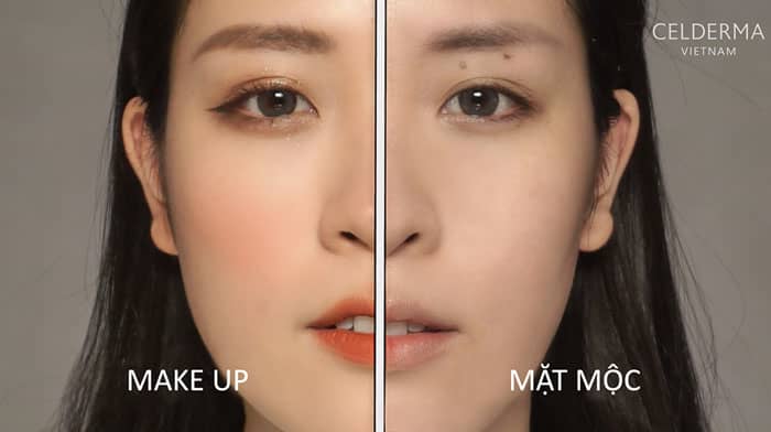 Làn da sạch khỏe mạnh, đủ ẩm cho mặt mộc láng mịn, cho mặt make up thêm xinh