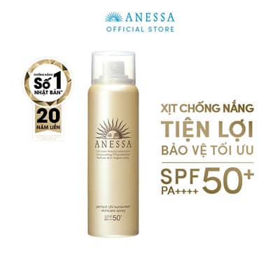 Xịt chống nắng Anessa Perfect UV Sunscreen Skincare Spray SPF 50+ PA++++ (60g)