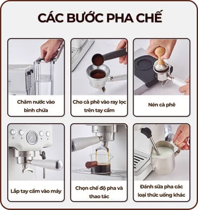 Hướng dẫn sử dụng máy pha cà phê Espresso Winci EM4212
